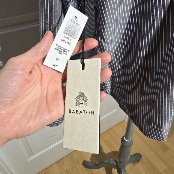 BABATON Aritzia NWT striped Button Down Shirt - Picture 4 of 5
